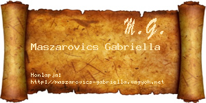 Maszarovics Gabriella névjegykártya