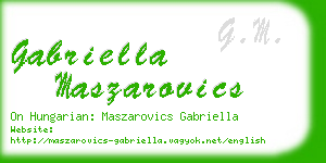gabriella maszarovics business card